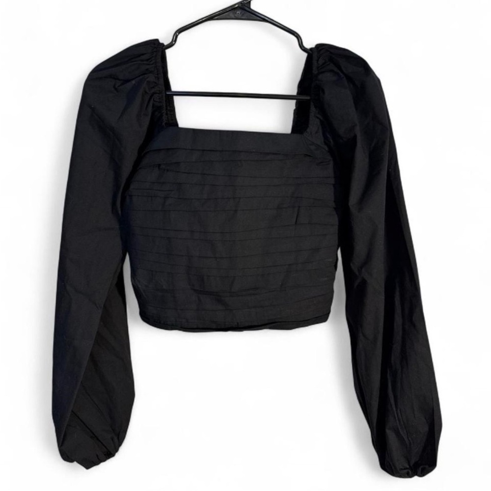 Abercrombie and fitch Long-Sleeve Ruched Bodice Puff Sleeve Top